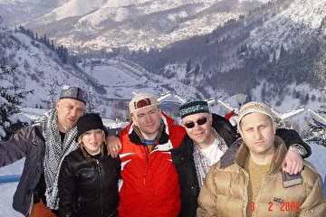 февраль 2004, Медео, плотина перед Чимбулаком, 2000 м
над уровнем моря