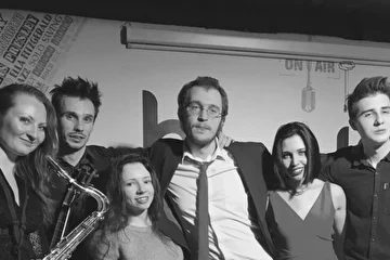 На фото с Софией - джаз-бенд My Baby's Blues Band 

София Егорова - современный поэт-песенник, текстовик и гострайтер.