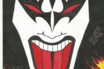 Kiss: Джин Симмонс. Фломастеры, гелевые ручки, тушь