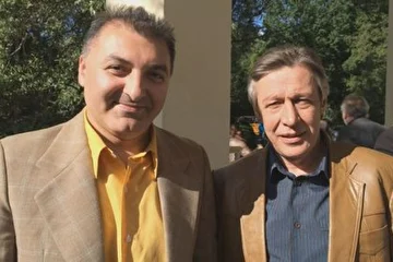 Тигран Петросян и Михаил Ефремов (актер) на съемках фильма.