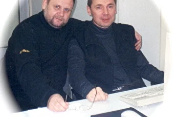 Виктор Поздняков и Евгений Муравьёв - Студия "Олимпик" - Москва - 2001 год.