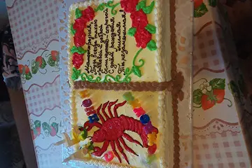 Торт книга на 45 лет