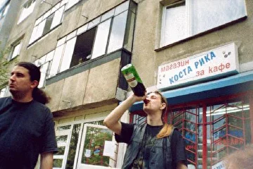 Kuchma и Gias Gouliev ("THE OTHER SIDE" magazine) в Софии (весна 2003 года)