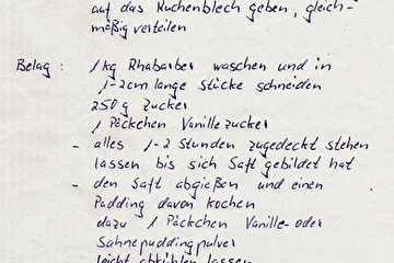 Рецепт приготовления German Rhabarber Kuchen - немецкого пирога с ревенем.