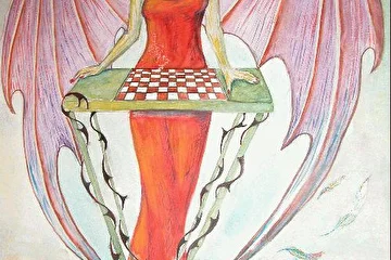 Рисунок Ларисы Куцаконь по мотивам песни "Ангел"; один из вариантов оформления обложки альбома "Дань Прошлому".