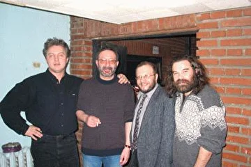 Слева - направо: Антон Егоров, Женя Моргулис, Саша Елин, Боря (продюсер проекта)