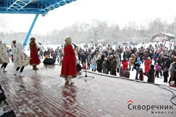 Выступление гусляра Ивана Самоварова и его "Иван-Чая" на праздновании Масленицы в Кузьминках. Организация концертов +7(903)670-28-18 (Москва)