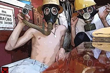 Прошло уже несколько часов после сигнала о газовой атаке, и теперь Опарышъ пытается принюхаться как там дела, а ЖэкаКэпс пытается прислушаться...
хуйтамплавал