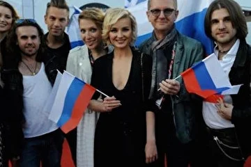 Кэт Винтер - Никита Поздняков - Габриэль Аларес - Яна Чурикова - Полина Гагарина - Юрий Аксюта - Александр Поздняков - Красная дорожка - Церемония открытия - Евровидение 2015 - Вена.