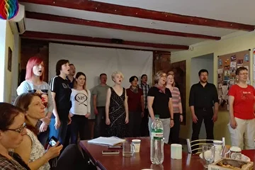 встреча с друзьями из Германии
мастер класс по работе с голосом