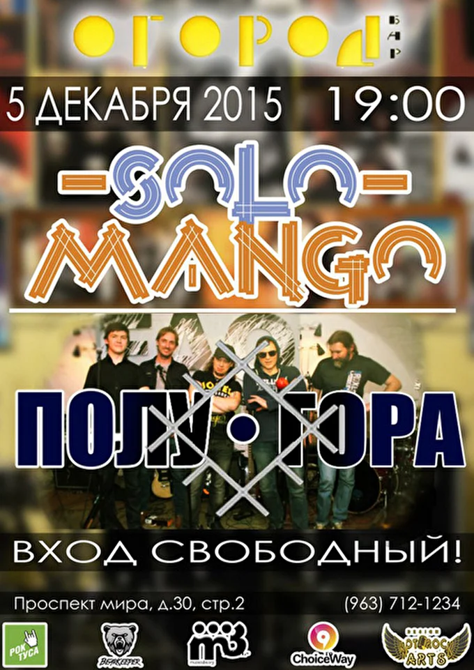 Solo Mango 20 декабря 2015 Бар Огород Москва