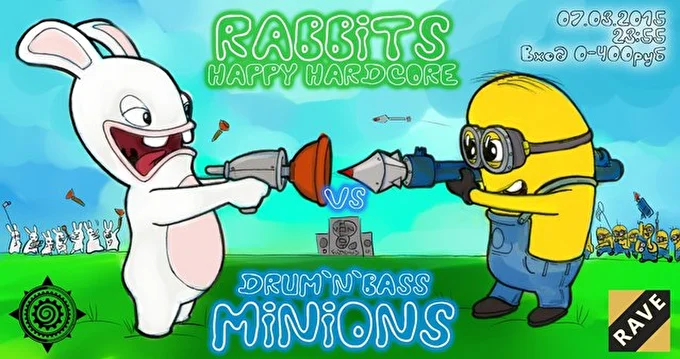 Vlad Cheis 31 марта 2015 07.03.15 Happy Raving Rabbits vs. DnB Minions Москва