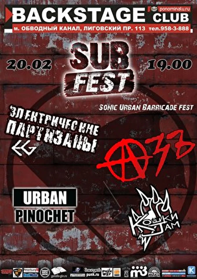 Электрические Партизаны 24 февраля 2014 BACKSTAGE club Санкт-Петербург